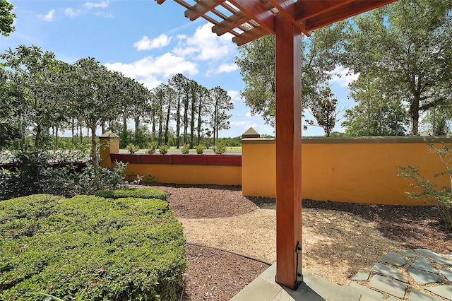 707 S Dixie Dr, Howey In The Hills, FL 34737 - view of yard featuring a pergola
