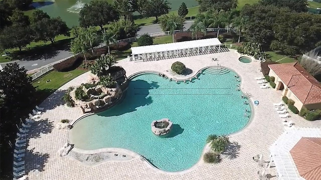 5437 Compass Pt Unit 00, Oxford, FL 34484 - drone / aerial view of a pool area