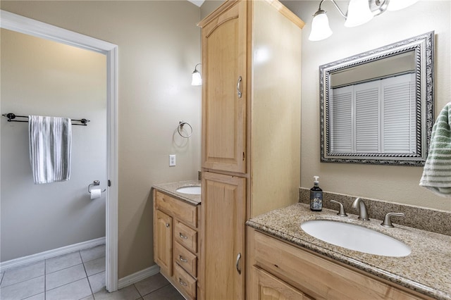 5521 Oak St, Mount Dora, FL 32757 - bathroom featuring vanity and tile patterned floors