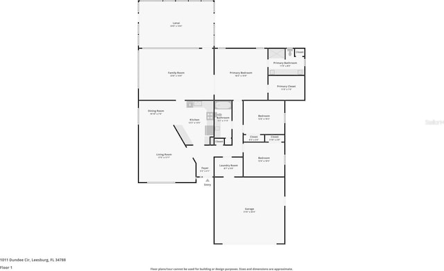 1011 Dundee Cir, Leesburg, FL 34788 - floor plan / room layout