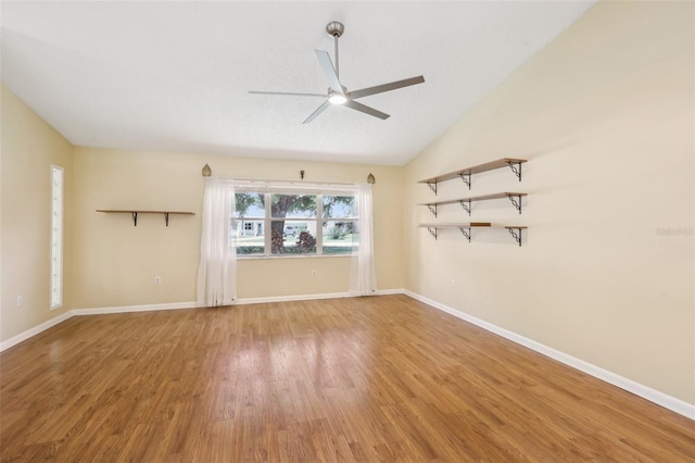 1011 Dundee Cir, Leesburg, FL 34788 - unfurnished room featuring a ceiling fan, light wood-type flooring, and baseboards