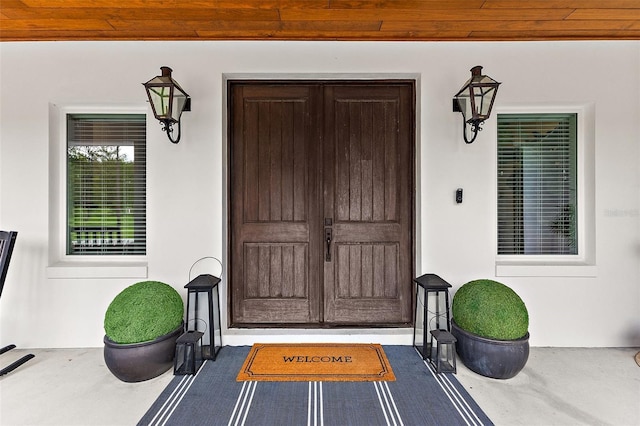 35449 Pinegate Trl, Eustis, FL 32736 - entrance to property featuring stucco siding