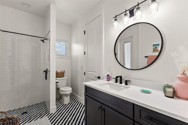 35449 Pinegate Trl, Eustis, FL 32736 - full bath with a shower stall, vanity, and tile patterned flooring