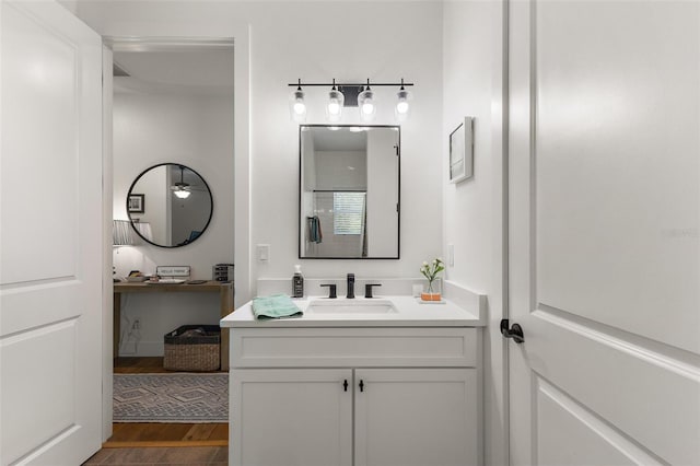 35449 Pinegate Trl, Eustis, FL 32736 - bathroom with vanity and wood finished floors