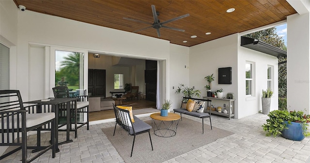 35449 Pinegate Trl, Eustis, FL 32736 - view of patio with ceiling fan