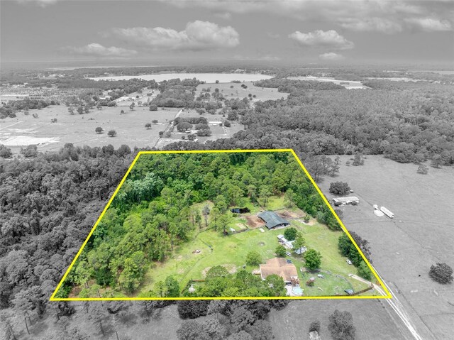 21320 Paradise Way, Eustis, FL 32736 - aerial view of property and surrounding area featuring property boundaries highlighted