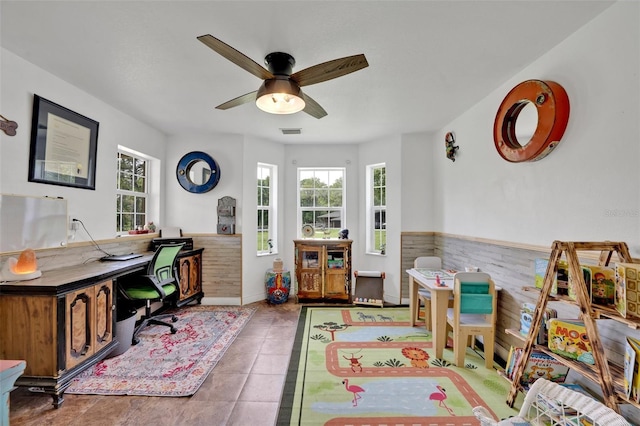 21320 Paradise Way, Eustis, FL 32736 - tiled office space featuring healthy amount of natural light and ceiling fan