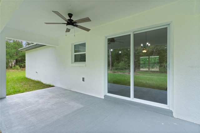 1115 W Geneva Pl, Citrus Springs, FL 34434 - view of patio / terrace with ceiling fan