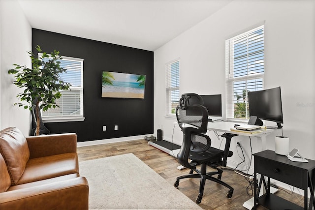 17700 Sawgrass Run, Tavares, FL 32778 - office with wood finished floors and baseboards