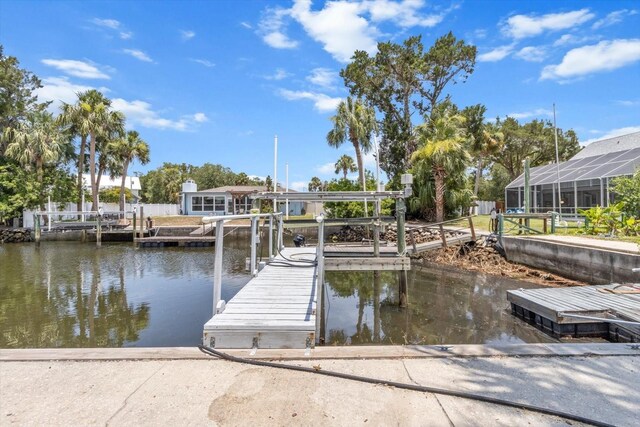 2542 N Regatta Pt, Crystal River, FL 34429 - dock area featuring a water view and boat lift
