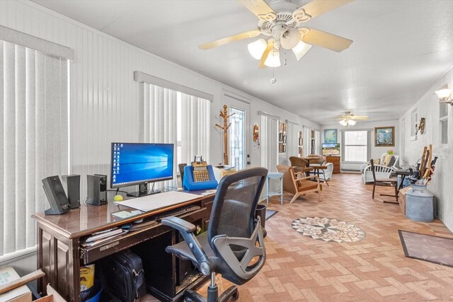 2542 N Regatta Pt, Crystal River, FL 34429 - home office with ceiling fan