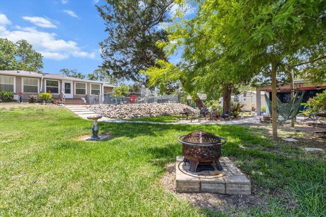2542 N Regatta Pt, Crystal River, FL 34429 - view of yard featuring a fire pit