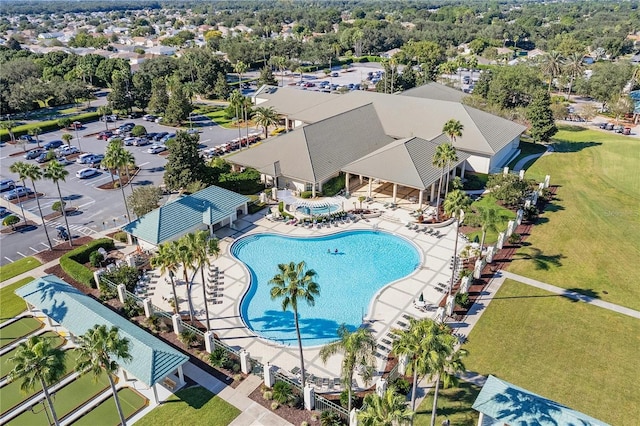 11868 SE 91st Cir, Summerfield, FL 34491 - aerial view of a pool