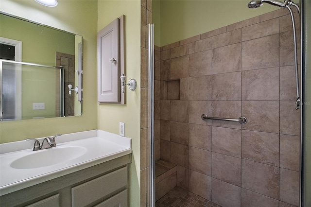 215 Chula Vista Ave, The Villages, FL 32159 - bathroom featuring a shower stall and vanity