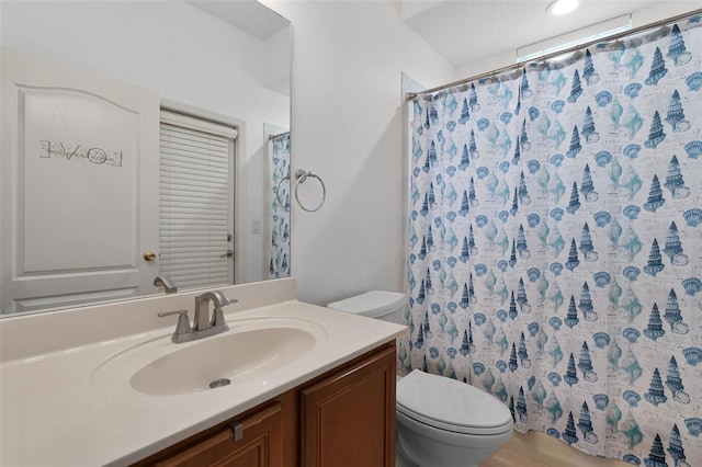 4239 Fawn Meadows Cir, Clermont, FL 34711 - full bath featuring toilet, vanity, and curtained shower