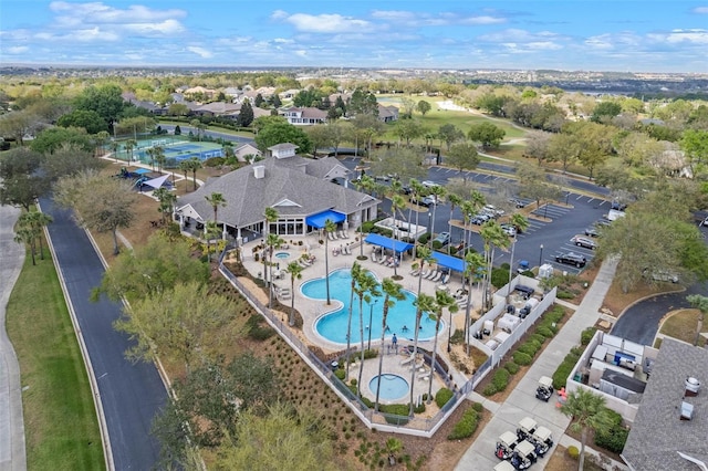 4239 Fawn Meadows Cir, Clermont, FL 34711 - aerial view of a pool area