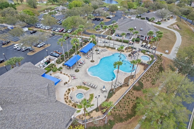 4239 Fawn Meadows Cir, Clermont, FL 34711 - aerial view of property's location with a pool area