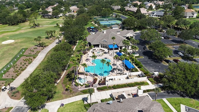 4239 Fawn Meadows Cir, Clermont, FL 34711 - drone / aerial view of a pool and a local golf course