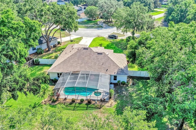 34231 Shadewood Cir, Leesburg, FL 34788 - aerial view of property and surrounding area featuring a pool area