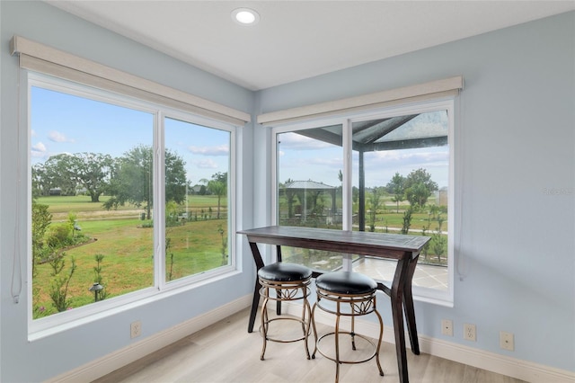 3097 Bureau Path, The Villages, FL 32163 - dining space featuring baseboards, plenty of natural light, light wood finished floors, and recessed lighting