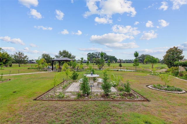 3097 Bureau Path, The Villages, FL 32163 - view of grassy yard featuring a gazebo and a patio area