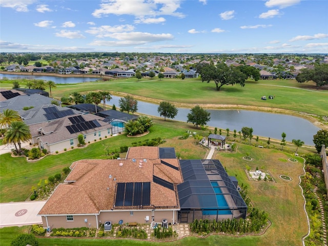 3097 Bureau Path, The Villages, FL 32163 - aerial perspective of suburban area with a nearby body of water and a golf course