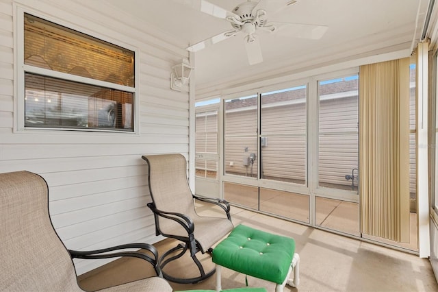 2317 Whisper St, The Villages, FL 32162 - sunroom with a ceiling fan