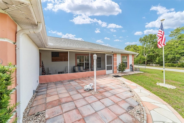 8850 SE 156th St, Summerfield, FL 34491 - view of patio / terrace with a sunroom