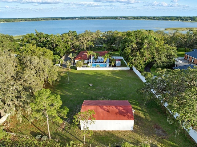 9269 Silver Lake Dr, Leesburg, FL 34788 - view from above of property with a nearby body of water