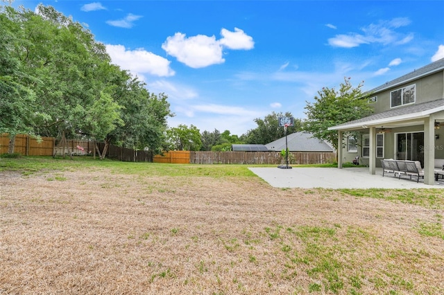 107 Wekiva Pointe Cir, Apopka, FL 32712 - view of yard featuring a ceiling fan and a patio area