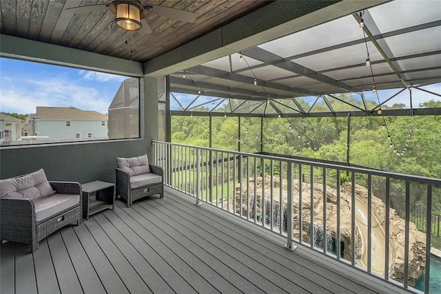 14501 Wabasso Loop, Winter Garden, FL 34787 - deck with a ceiling fan
