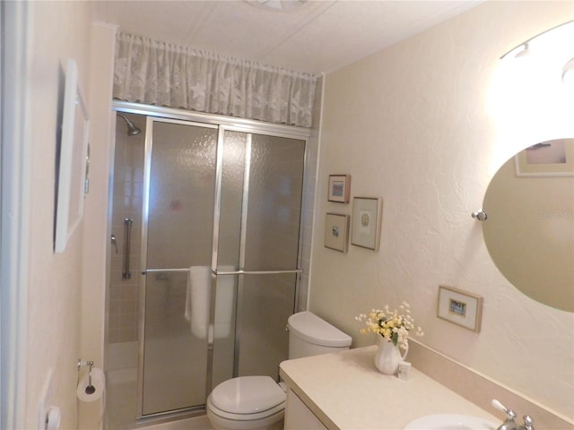 146 Hibiscus Way, Leesburg, FL 34748 - full bath with a shower stall, toilet, and vanity