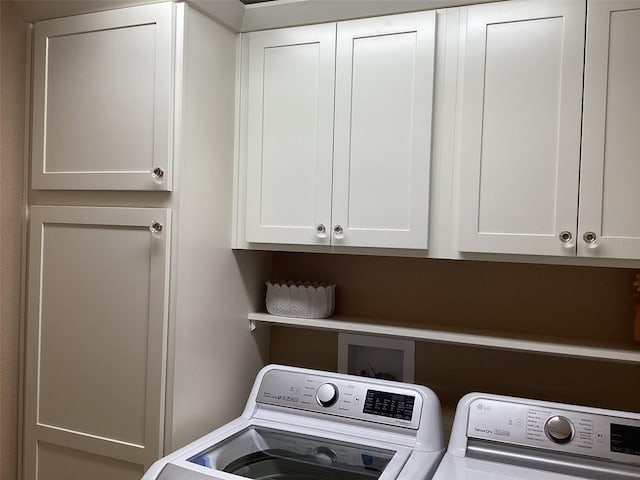 3466 Smedley Rd, The Villages, FL 32163 - washroom featuring washer and dryer and cabinet space