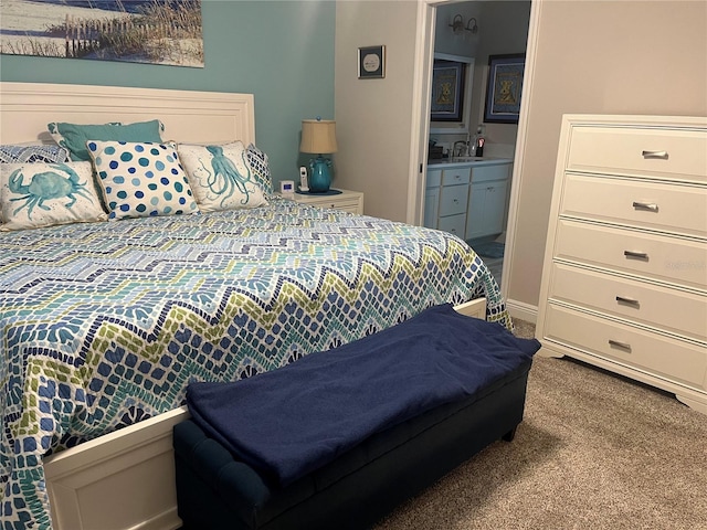 3466 Smedley Rd, The Villages, FL 32163 - carpeted bedroom featuring a sink and ensuite bath