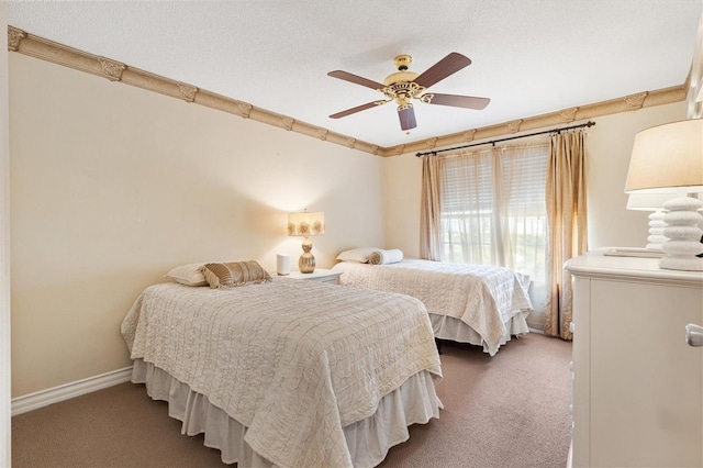 2991 Saint Thomas Ln, The Villages, FL 32162 - bedroom featuring carpet flooring, baseboards, and a ceiling fan