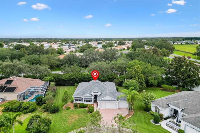 2991 Saint Thomas Ln, The Villages, FL 32162 - aerial view of property and surrounding area featuring a tree filled landscape