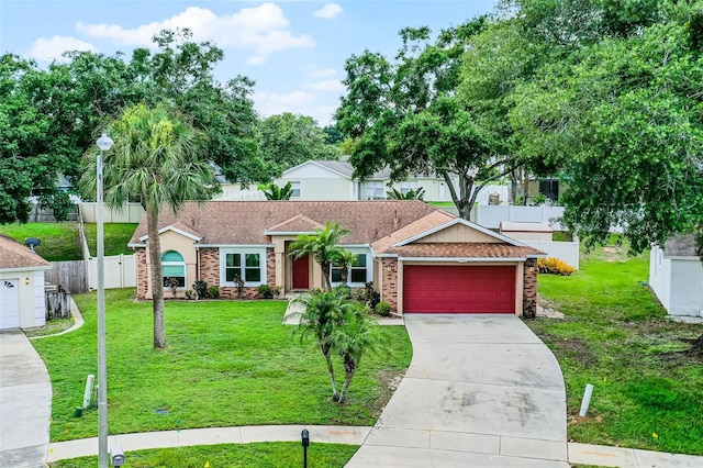 15916 Indian Wells Ct, Clermont, FL 34711 - view of front of house with an attached garage, concrete driveway, and roof with shingles