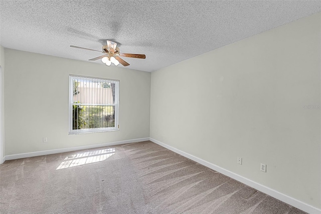 15916 Indian Wells Ct, Clermont, FL 34711 - empty room featuring ceiling fan, carpet floors, baseboards, and a textured ceiling