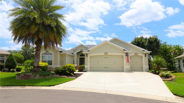 1553 Lynchburg Loop, The Villages, FL 32162 - ranch-style home with a garage, stucco siding, and concrete driveway