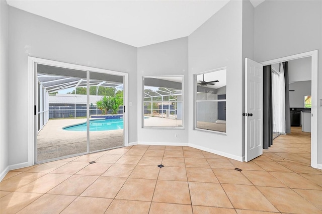 2705 Bayview Dr, Eustis, FL 32726 - view of swimming pool with a ceiling fan