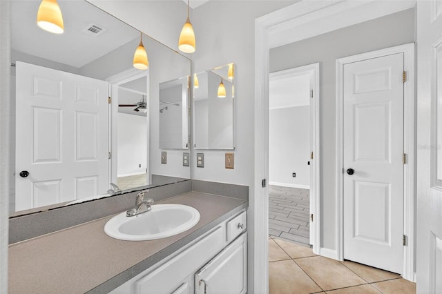 2705 Bayview Dr, Eustis, FL 32726 - bathroom with vanity and tile patterned floors