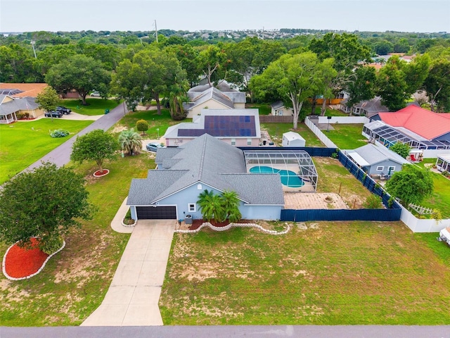 2705 Bayview Dr, Eustis, FL 32726 - aerial view of residential area featuring a pool