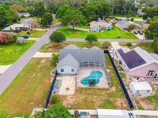 2705 Bayview Dr, Eustis, FL 32726 - aerial perspective of suburban area featuring a pool