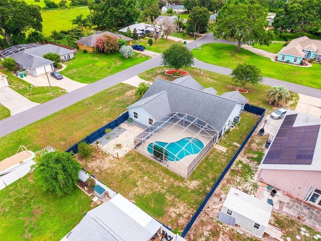 2705 Bayview Dr, Eustis, FL 32726 - aerial perspective of suburban area with a pool