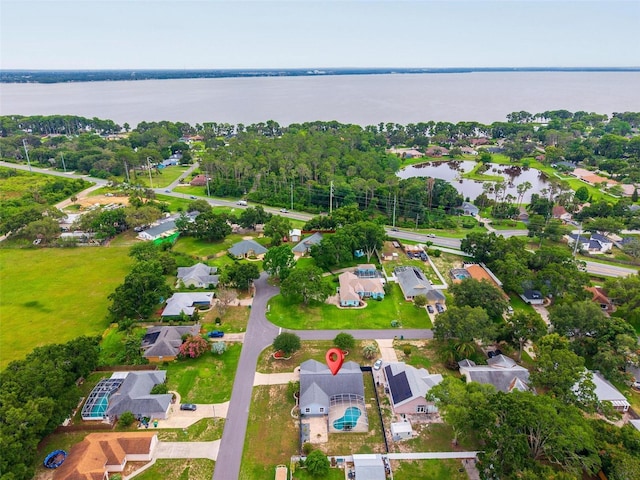 2705 Bayview Dr, Eustis, FL 32726 - aerial view of property and surrounding area with a large body of water and nearby suburban area