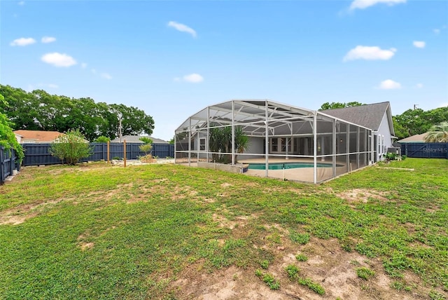 2705 Bayview Dr, Eustis, FL 32726 - view of yard featuring a lanai