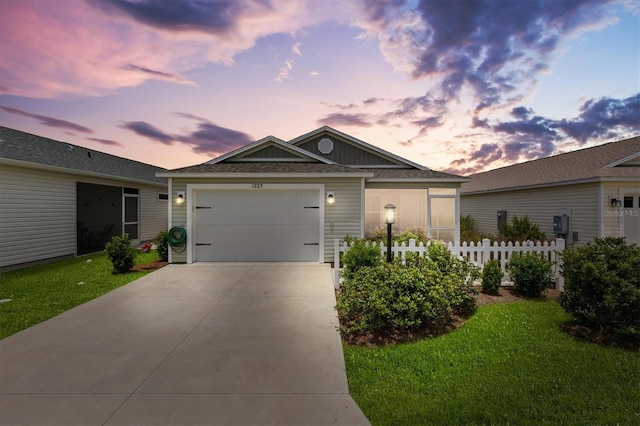 1225 Eunice St, The Villages, FL 34762 - ranch-style home with concrete driveway and an attached garage