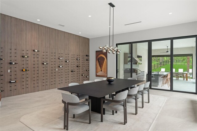 16320 Pendio Dr, Bella Collina, FL 34756 - dining area with a ceiling fan and recessed lighting