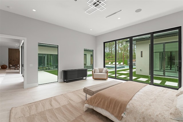 16320 Pendio Dr, Bella Collina, FL 34756 - bedroom featuring access to outside and recessed lighting