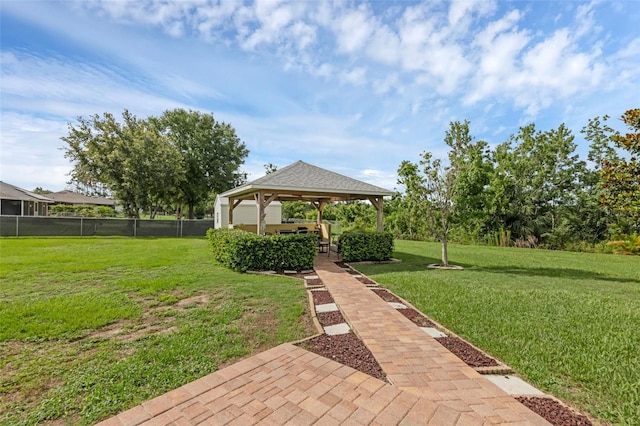 316 Dupont Cir, Howey In The Hills, FL 34737 - view of yard with a gazebo